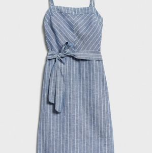 Banana Republic Striped Linen Blend Shift Dress